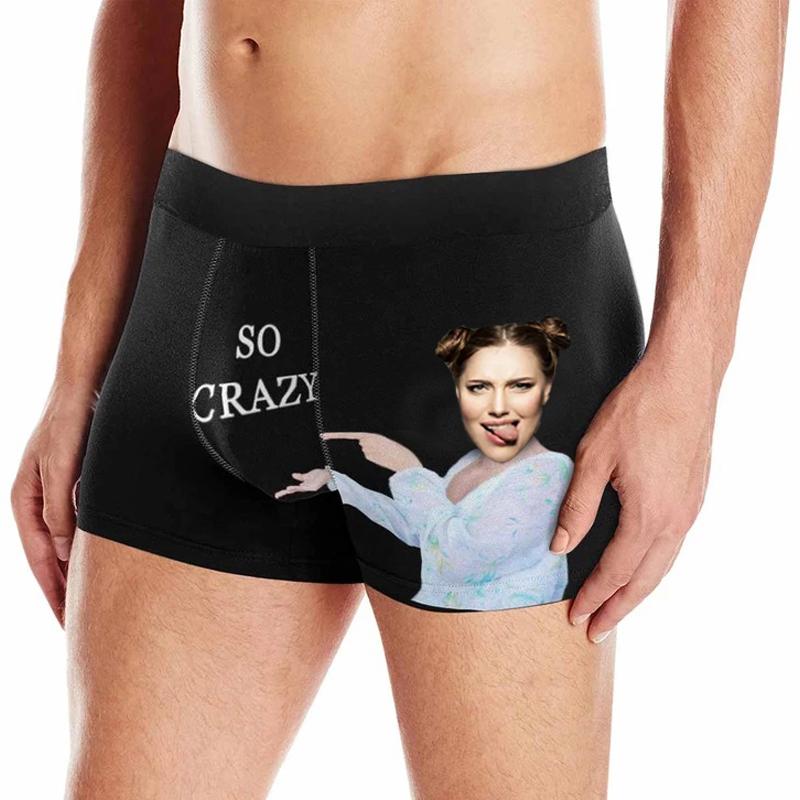 Custom Face Boxer So Crazy - Make Custom Gifts