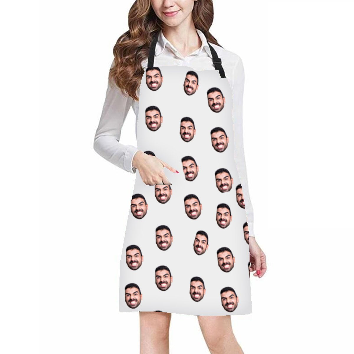 Custom Photo Apron White Face Apron