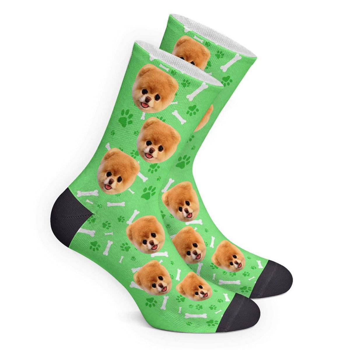 Custom Dog Footprint Face Socks Photo Socks - Make Custom Gifts