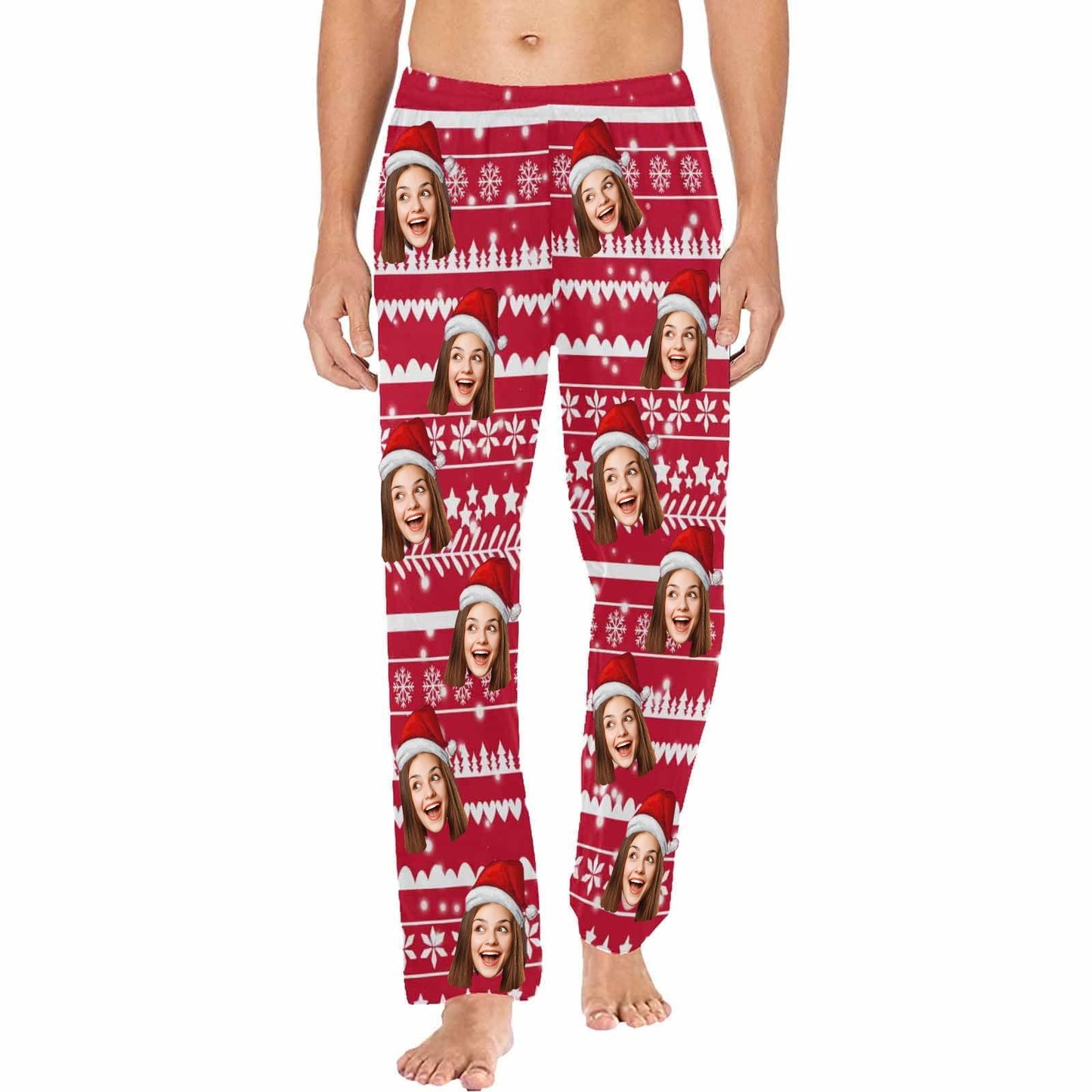 Personalised Pyjamas Pants For Men Face On Pajamas Funny Christmas Sleepwear Special Offer Christmas Gifts