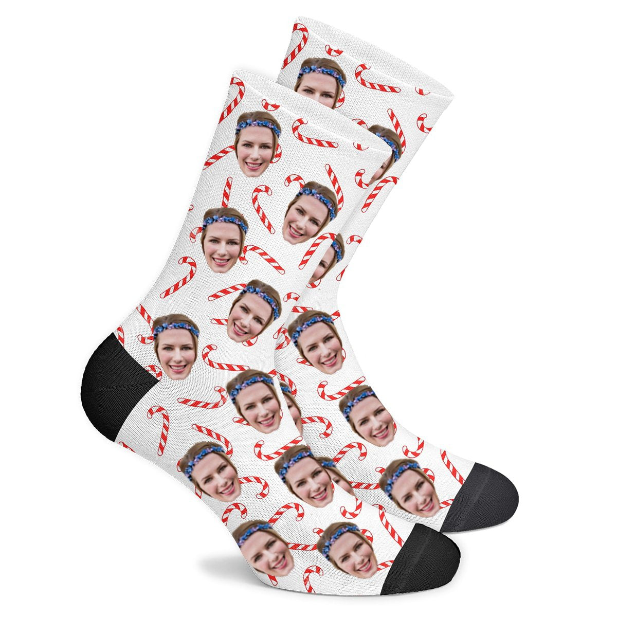 Custom Candy Cane Socks