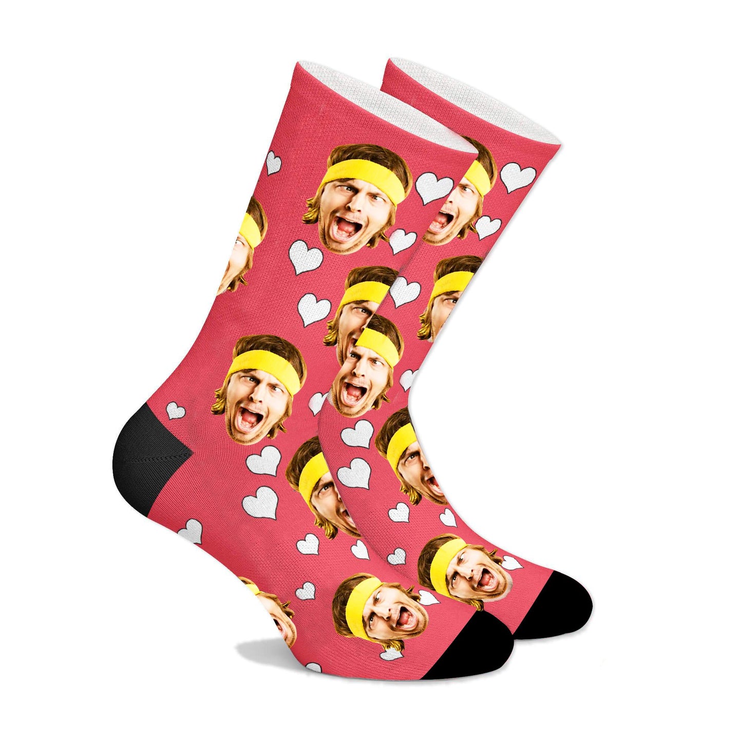 Custom Face Socks With Heart Love