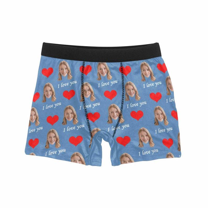 Custom Love You Face Boxer Personalize Boxer