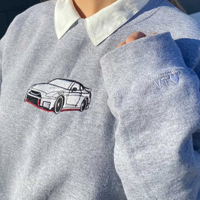 Gifts for Car Lovers Custom Embroidered Car Hoodie