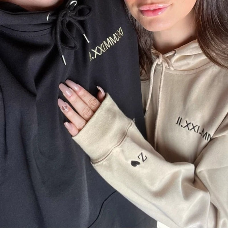 Anniversary Gift Embroidered couple sweaters for an unforgettable anniversary