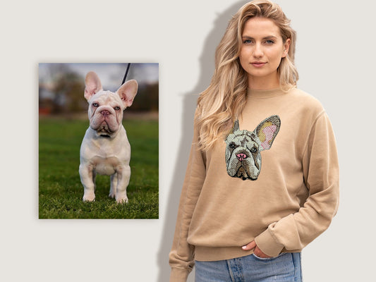 Pet-Inspired Fashion – Custom Embroidered Crewneck