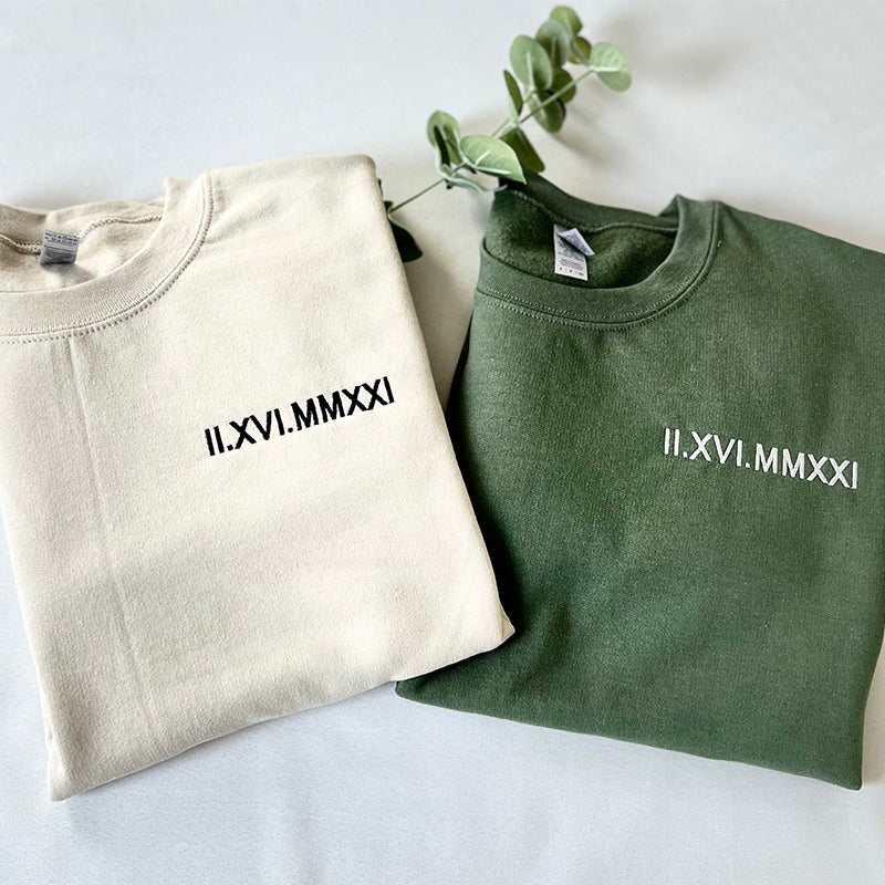 Anniversary Gift Embroidered couple sweaters for an unforgettable anniversary