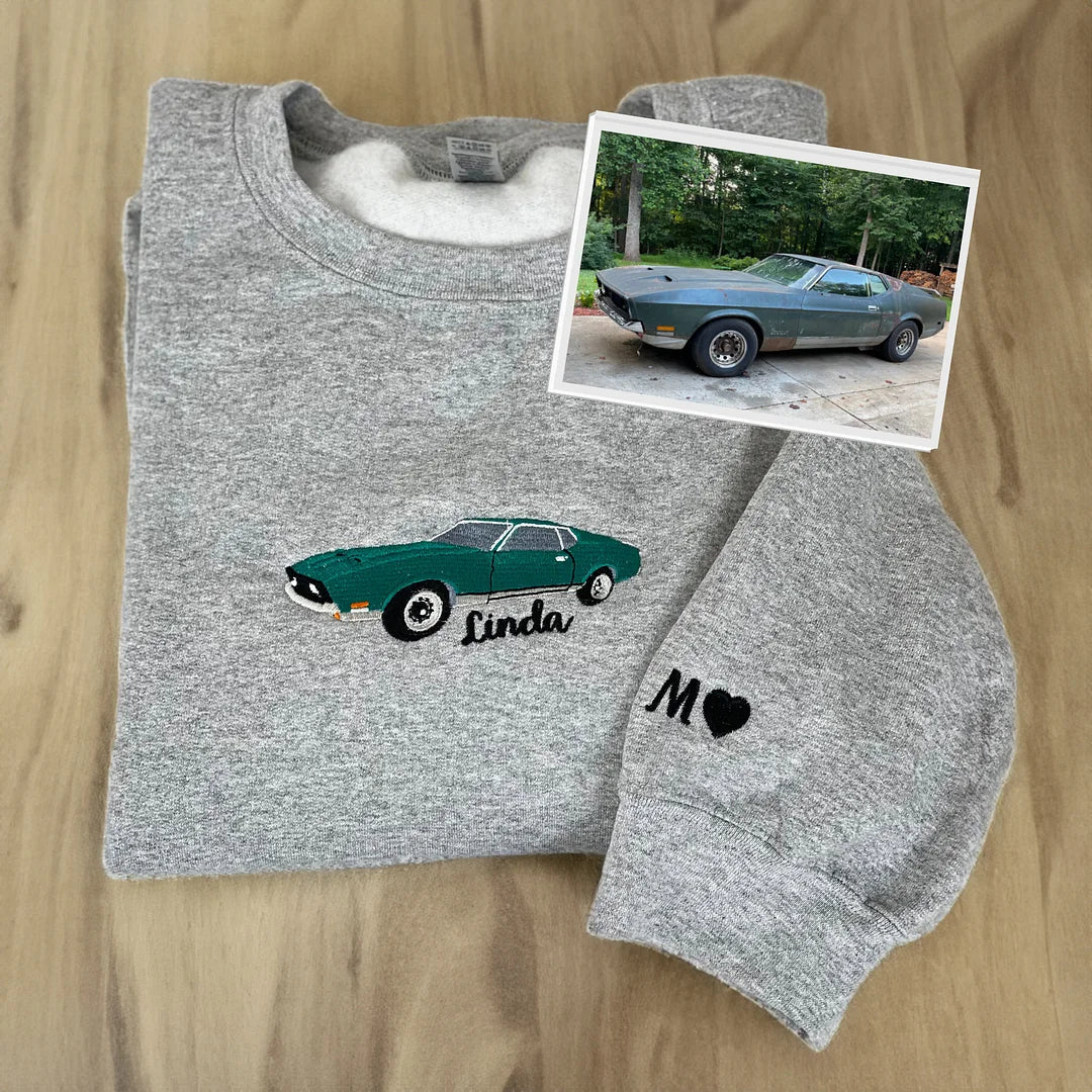 Gifts for Car Lovers Custom Embroidered Car Hoodie