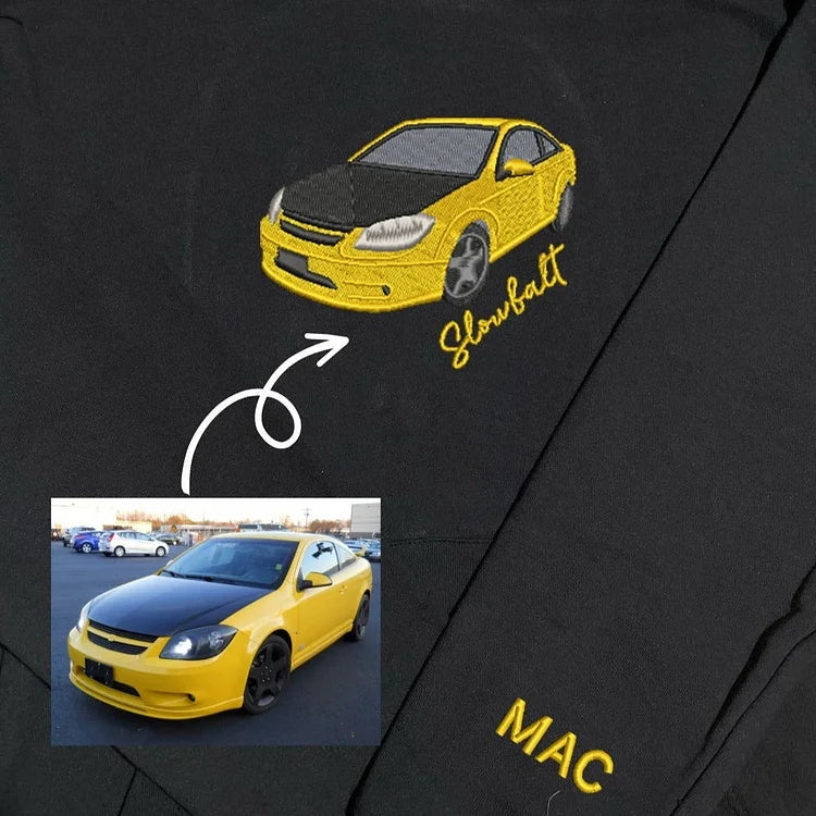 Gifts for Car Lovers Custom Embroidered Car Hoodie