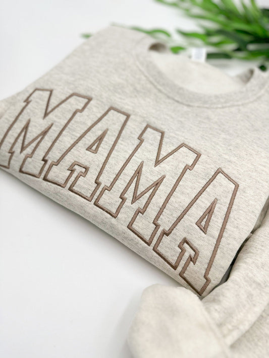 Personalized Mama Sweatshirt - Custom Embroidered with Kids Names on Sleeve - Mother's Day Gift