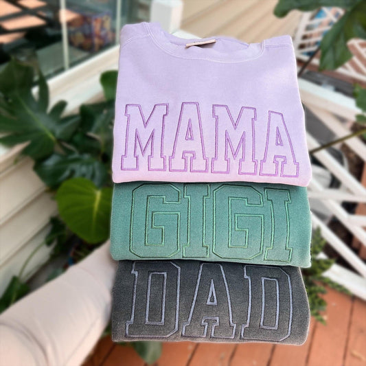 Cute Mama Sweatshirt with Bow Embroidery - Customized Mother's Day Present