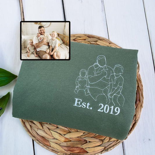 Dad’s Name on Sweater – Custom Embroidered