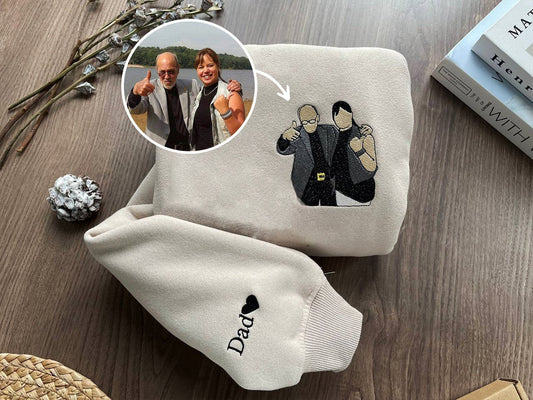 Dad’s Hoodie with Family Photo – Custom Made