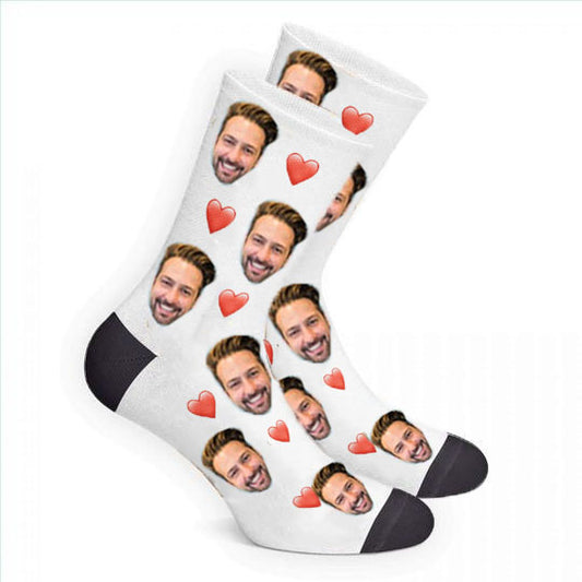 Custom Heart Face Socks Photo Socks