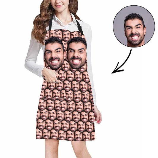 Custom Photo Apron Funny Mash Face Apron