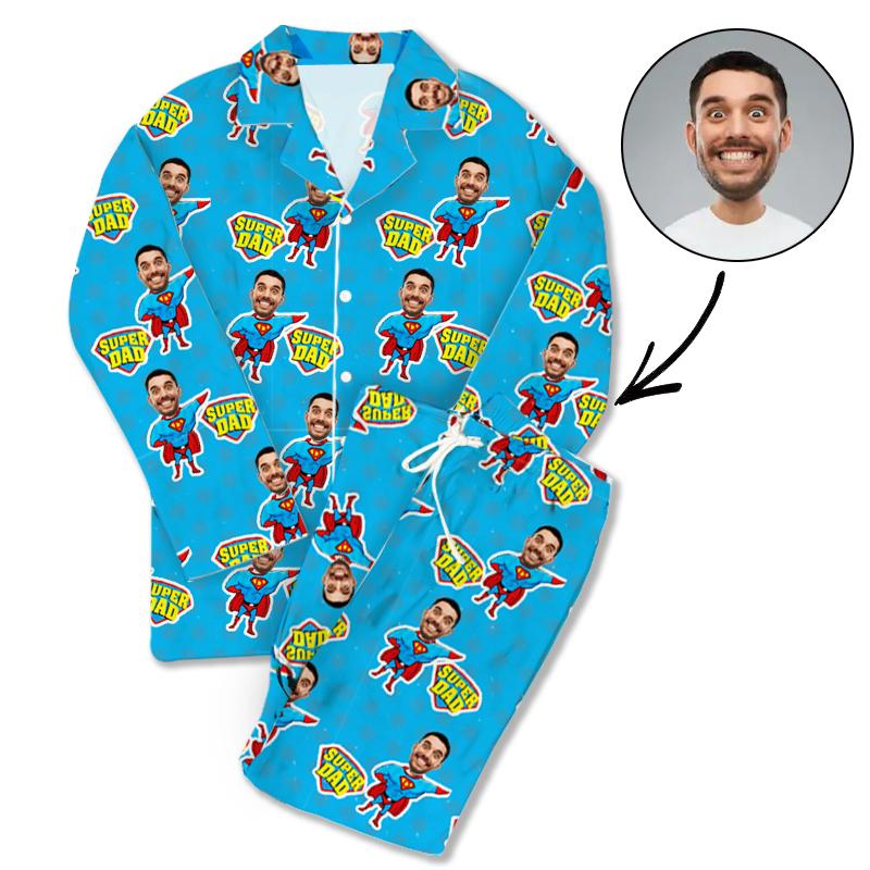 Custom Photo Pajamas Super Dad