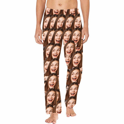 Put Your Face On Pajamas Pants For Men Face On Pajamas Funny Mash Sleepwear Special Offer Valentine's Day Gifts