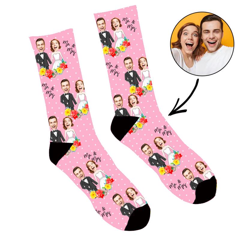 Custom Face Socks Mr & Mrs Socks - Make Custom Gifts