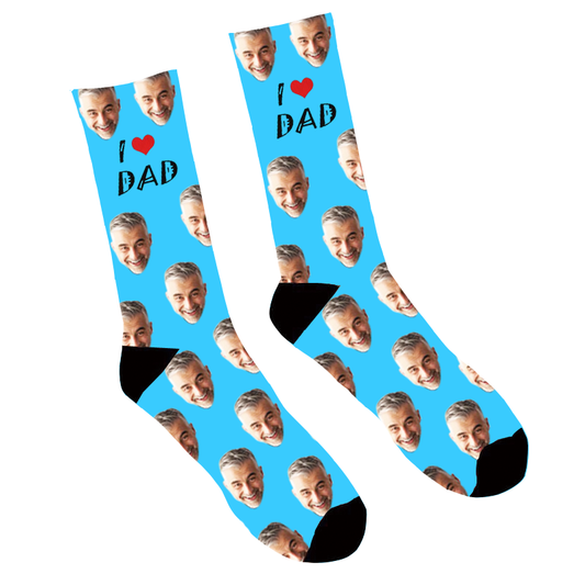 Custom Photo Socks I Love Dad