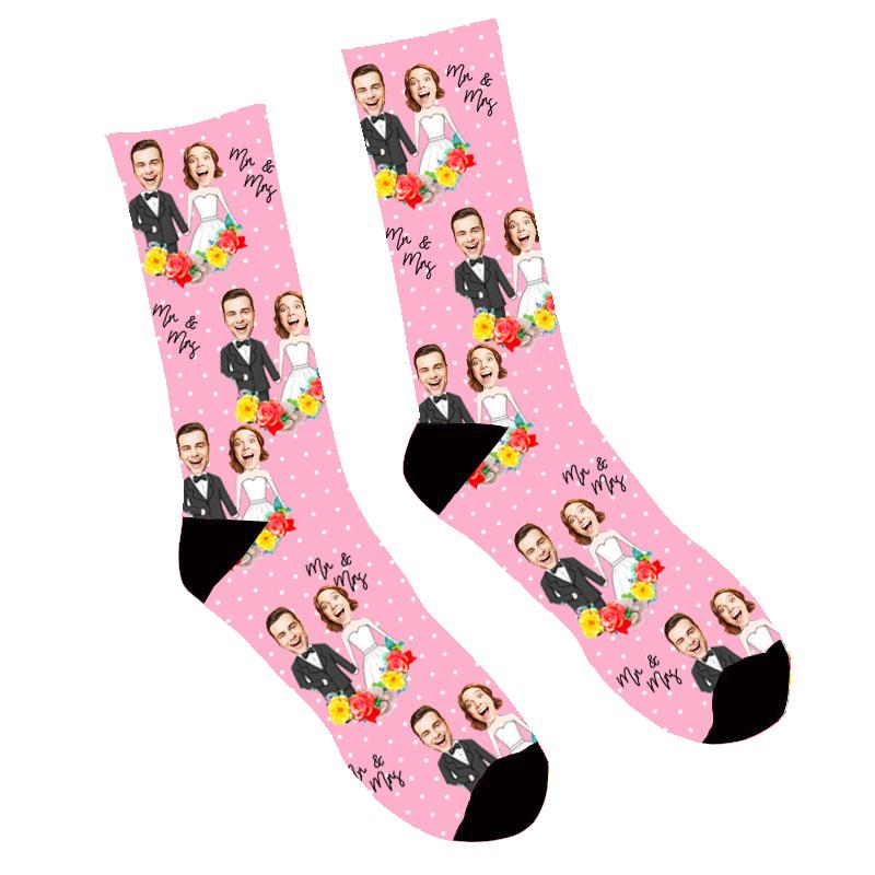 Custom Face Socks Mr & Mrs Socks - Make Custom Gifts