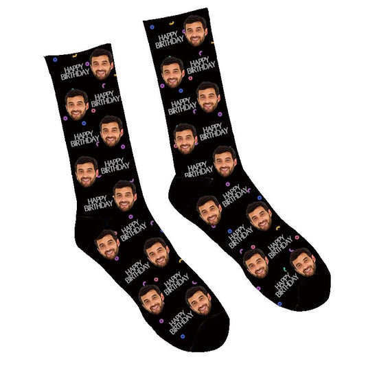 Custom Face Socks Happy Birthday Socks - Make Custom Gifts