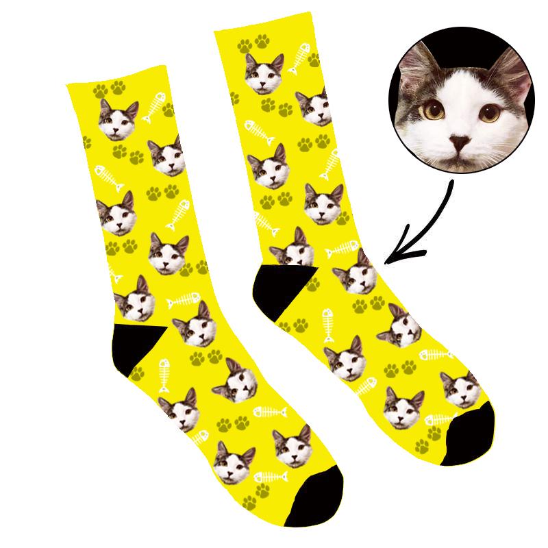Custom Face Socks Your Cat On Socks