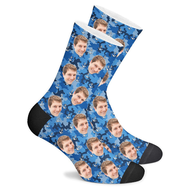 Custom Navy Socks