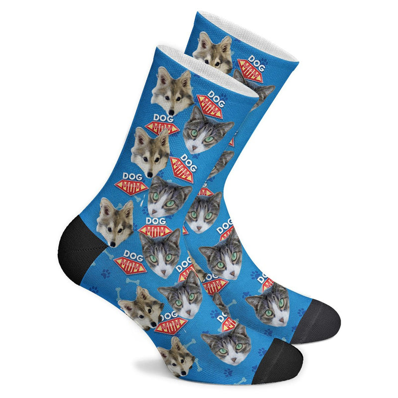 Custom Dog Mom Face Socks Photo Socks - Make Custom Gifts