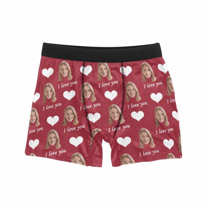 Custom Love You Face Boxer Personalize Boxer