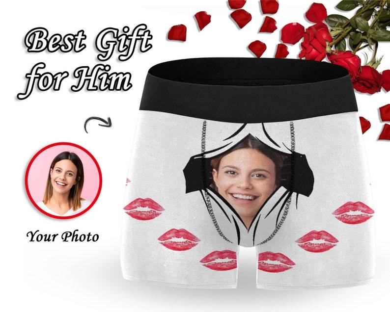 Custom Red Lip Face Boxer Personalized Boxer