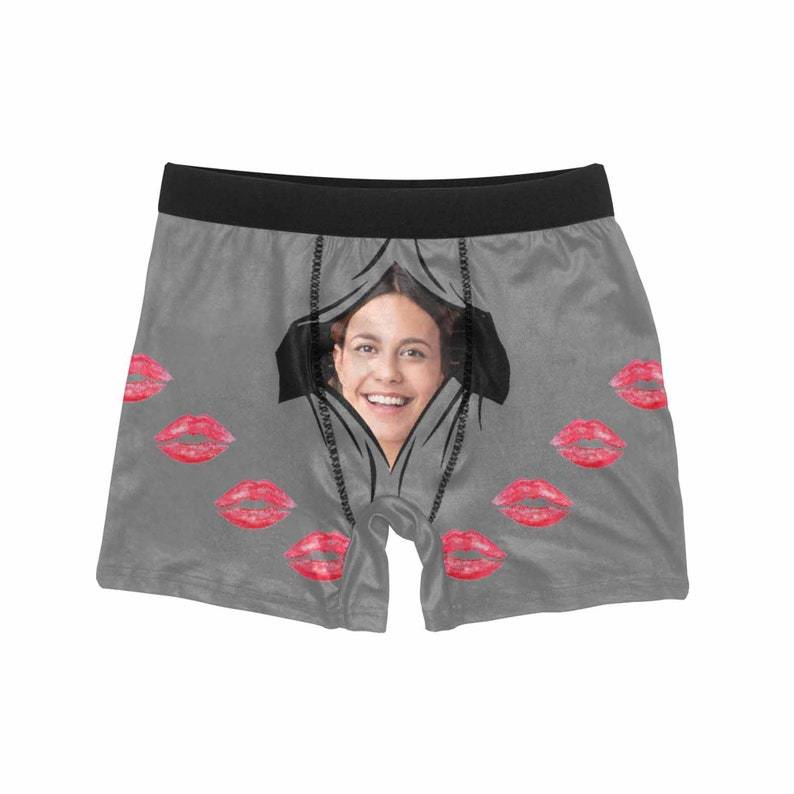 Custom Red Lip Face Boxer Personalized Boxer