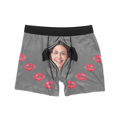 Custom Red Lip Face Boxer Personalized Boxer