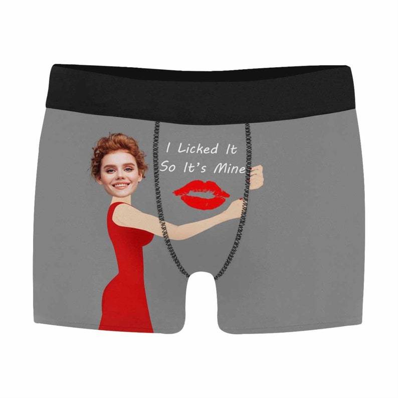 Custom I Licked it so it's Mine Boxer Personalize Boxer