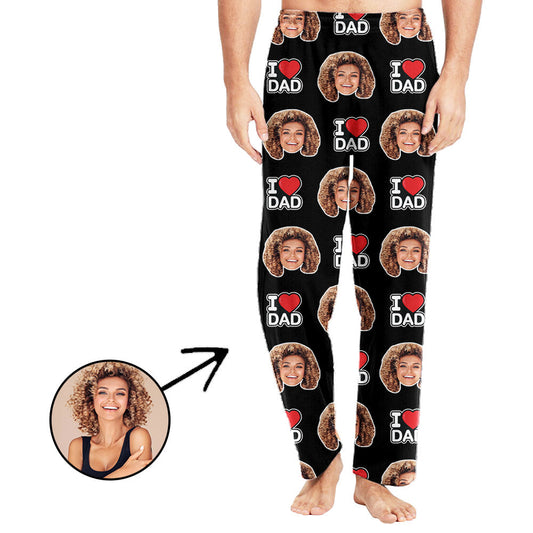 Custom Photo Pajamas Pants For Men Love Dad Father's Day Gifts