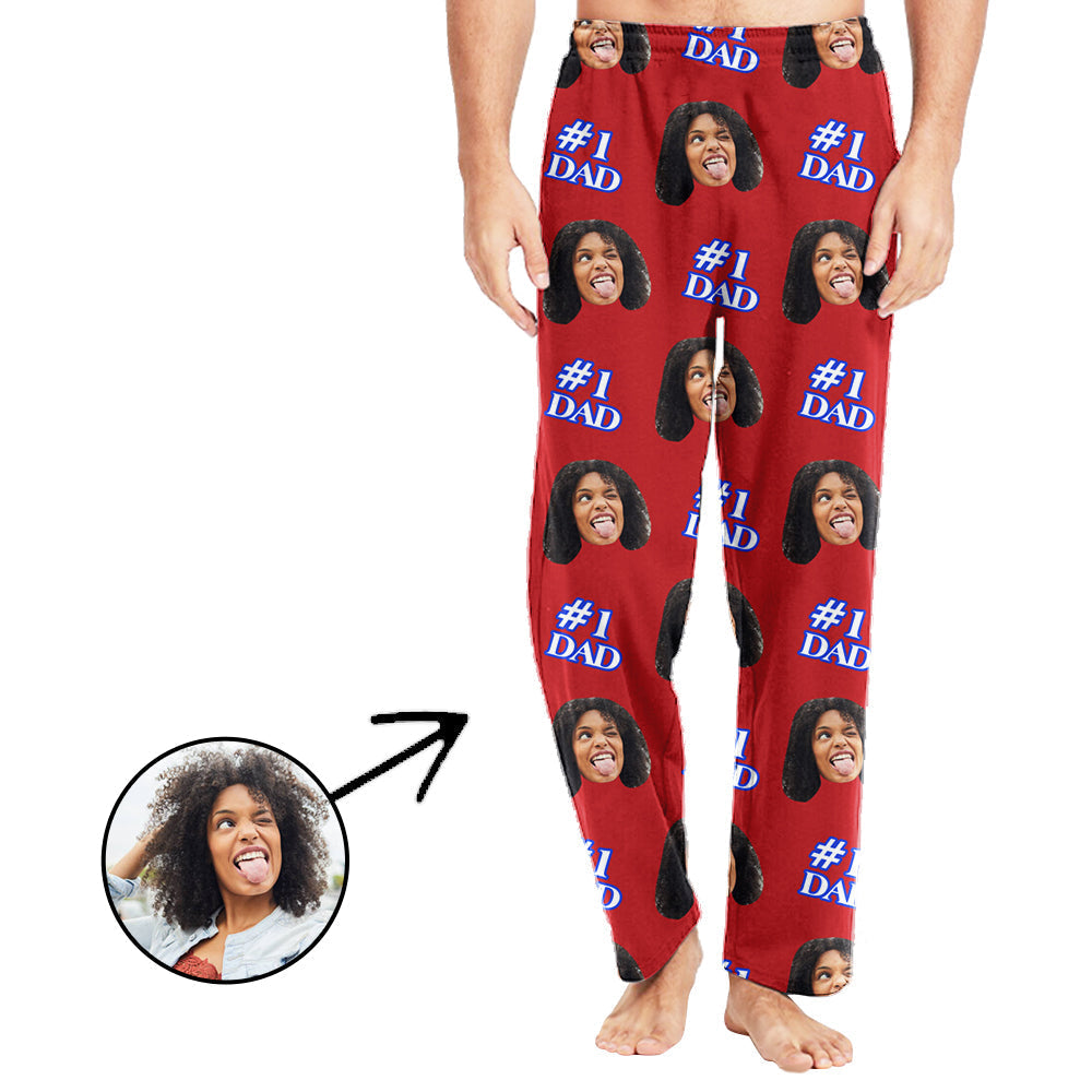 Custom Photo Pajamas Pants For Men #1 Dad Father's Day Gifts