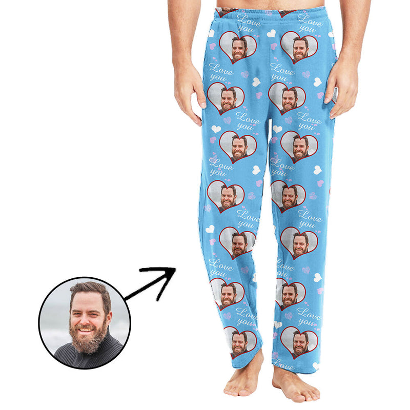 Custom Photo Pajamas Pants For Men Love You Father's Day Gifts