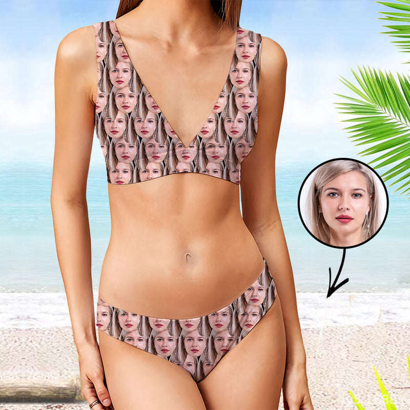 Custom Bikini Personlized Bikini Face Bikini Mash Face Personalized Bathing Suit For Women Bikini Set