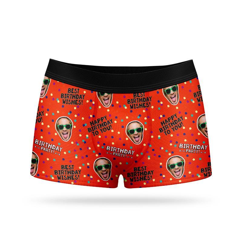 Custom Face Boxers - Happy Birthday