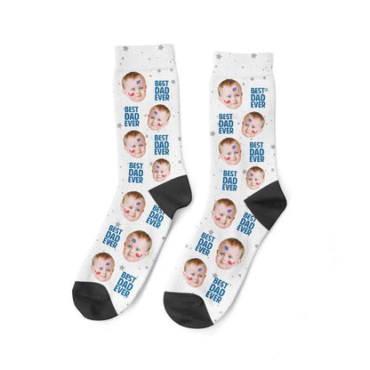 Best Dad Ever Socks Custom Face Socks Personalized