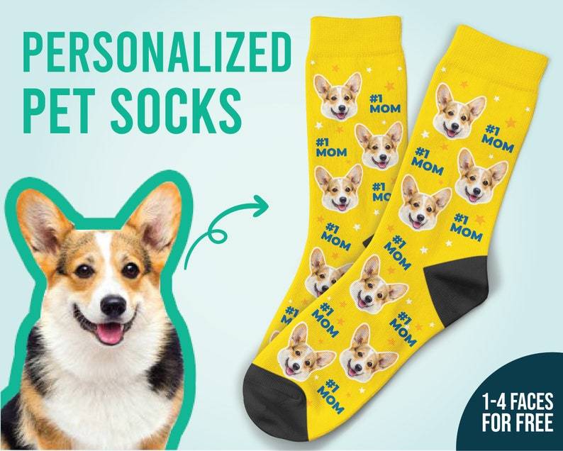 Best Dog Mom Socks Custom Dog Face Socks Personalized