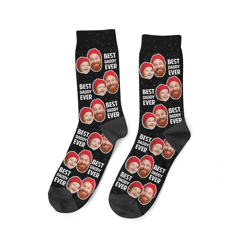 Custom Best Daddy Ever Face Socks Custom Dad