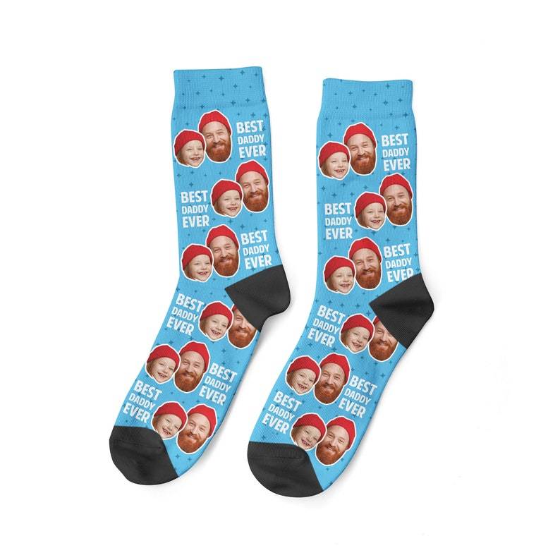 Custom Best Daddy Ever Face Socks Custom Dad