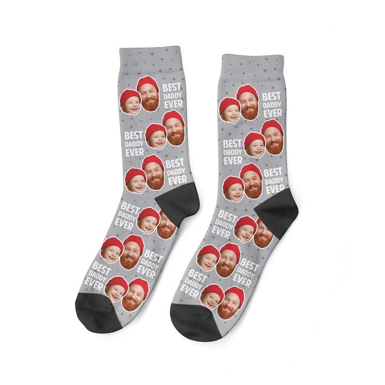 Custom Best Daddy Ever Face Socks Custom Dad