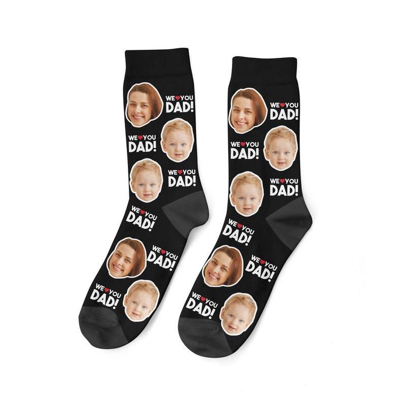 Custom We Love Dad Socks Personalized Gift For