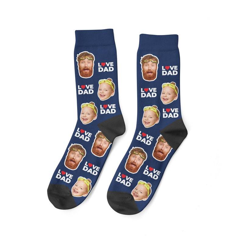 Love Dad Socks Custom Face Socks Personalized Socks