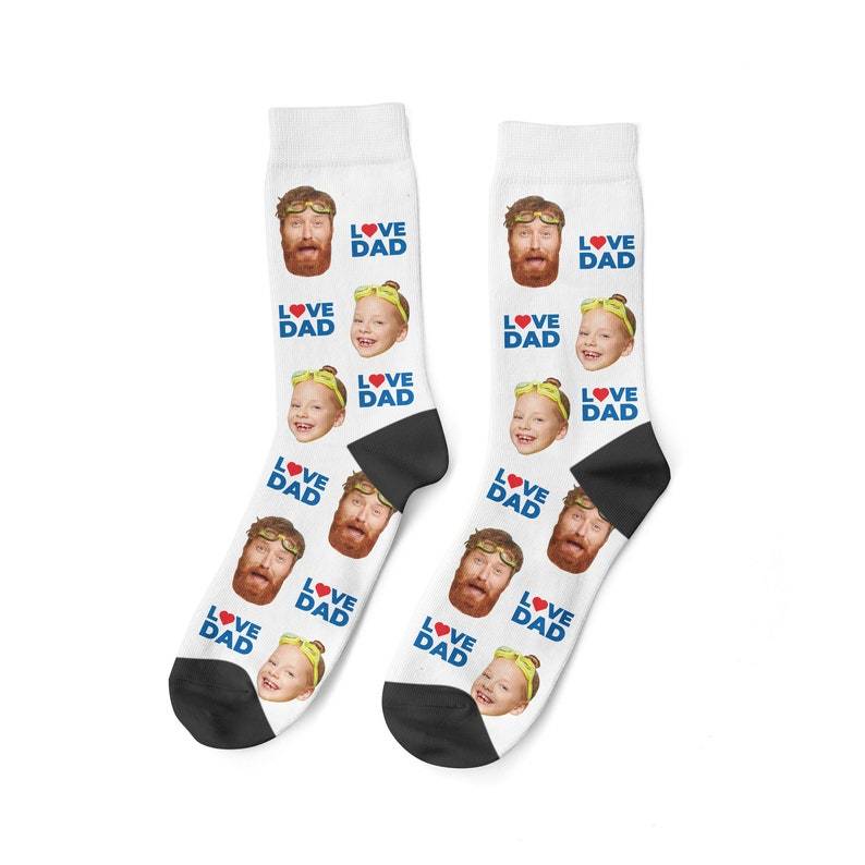 Love Dad Socks Custom Face Socks Personalized Socks