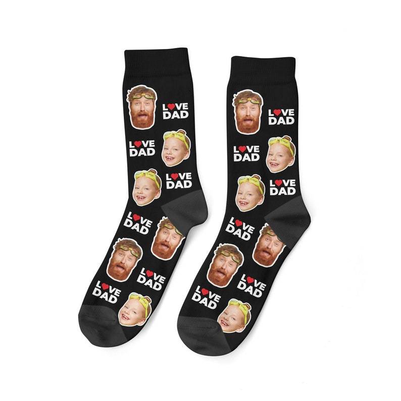 Love Dad Socks Custom Face Socks Personalized Socks