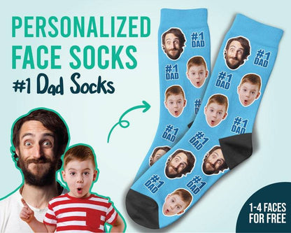 Love Dad Socks Custom Face Socks Personalized Socks