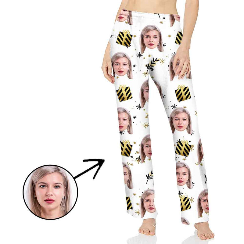 Custom Photo Pajamas Pants For Women Christmas Gift With My Loved One's Face
