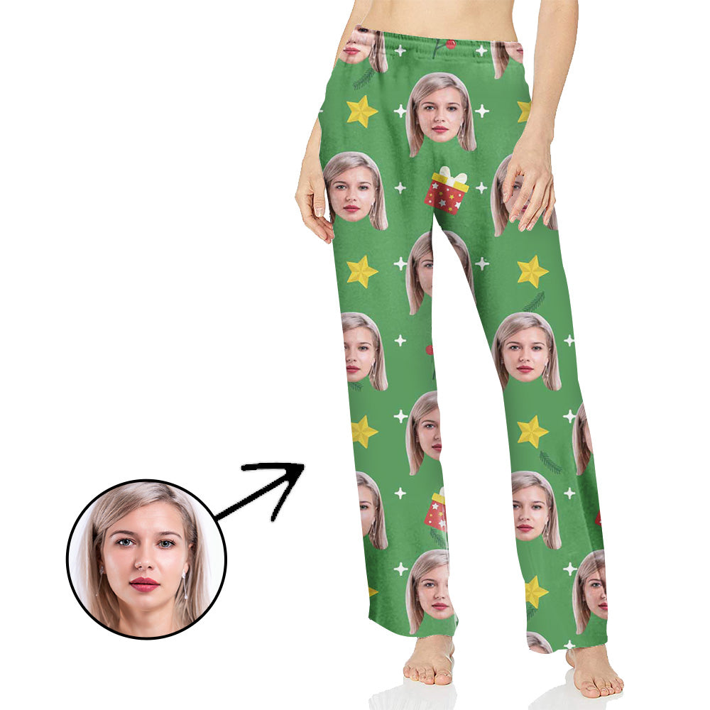 Custom Photo Pajamas Pants For Women Snows And Gifts